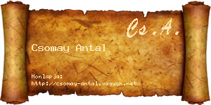 Csomay Antal névjegykártya